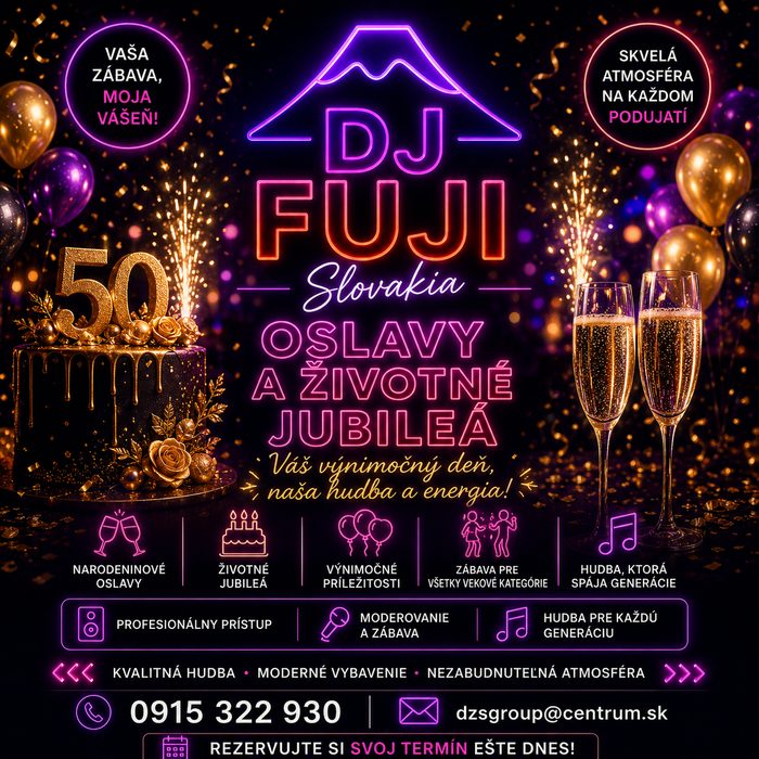 DJ FUJI na oslavách a životných jubileách